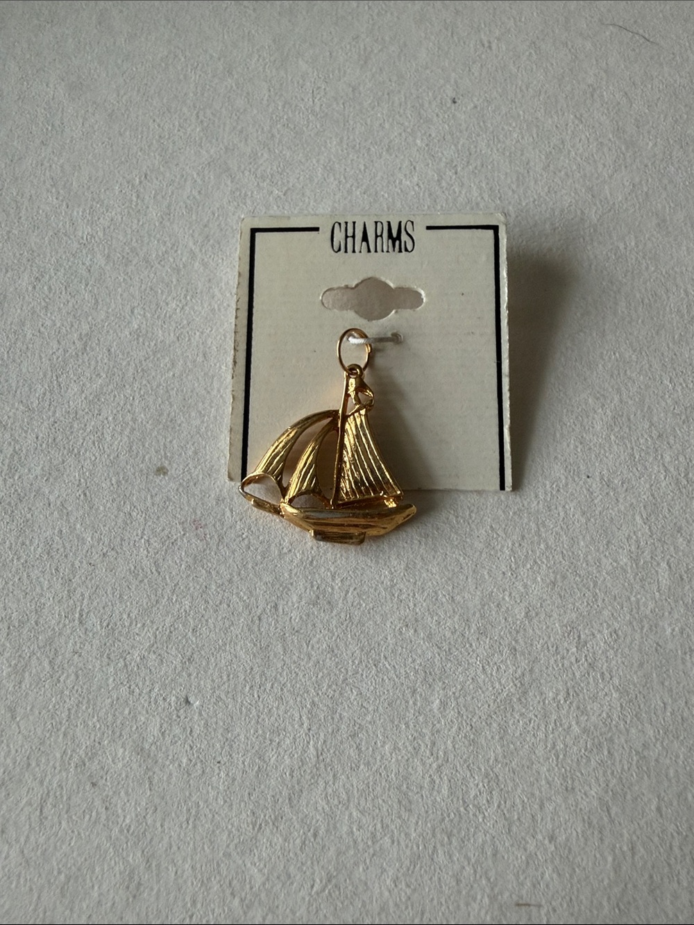 Fashion Gold-tone Sailboat Charm Pendant